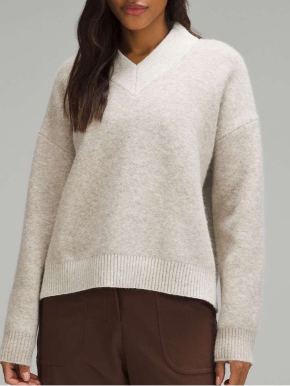 Women’s Lululemon Alpaca Wool-Blend V-Neck Sweater | Size Medium